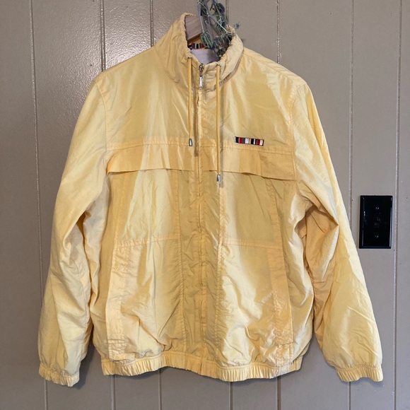 Vintage Jackets & Blazers - Catalina Vintage Track Windbreaker Jacket Yellow Gold Size Medium Lined